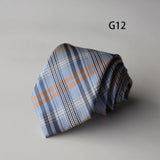 Riolio  Handmade 8cm Dots Striped Neckties Business Formal Dress Professional Men's Silk Ties Wedding Party Suit Cravat Brown Neck Tie