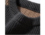 Riolio  Autumn Men's O-Neck Striped Sweater Casual Men Warm Cashmere Knitted Pullover Men Classic Loose Knitwear Sweaters Clothing