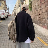 Riolio  Autumn and Winter Korean Men's Sweater Loose Fashion Lazy Pullover Long Sleeve Knitted Sweater New Style