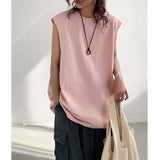 Riolio Summer Men Trendy Casual Streetwear Oversized Sleeveless T-shirt Youth Y2K Hip Hop Cotton Tank Tops Sports Basketball Vest
