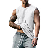 Riolio  Summer Men Soild Casual Tank Top Bodybuilding Sleeveless Shirt Male Oversized Gym Tank Tops Basketball Singlet Vest Men Clothing