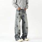 Riolio Jeans Men's New Denim Pants wash jeans New Fashion High Quality Washed Male Jeans Loose Wide Leg Trousers Straight Casual jean