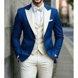 Riolio  Slim Fit 3 Pieces Blazer with Vest Pant Set Suits for Men Wedding Suits for Groom Guest Formal Classic Business Party Outfit