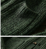 Riolio American High-end Knit Cardigan Men's Stand Collar Sweater Cardigan Korean 2025 New Spring Autumn New Sweater Button Jacket Chic