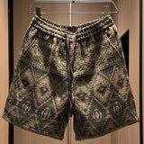 Riolio  Ethnic Style Printed Shorts Men's Fashion Trend Loose Versatile Couple Casual Five Points