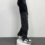 Riolio  Oversize Streetwear Men's Baggy Jeans Y2K Cargo Wide Leg Pants Fashion Harajuku Hip Hop Loose Straight Korean Autumn Denim Pants