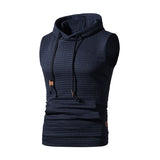 Riolio New Fashion Zipper Cardigan Sweater Mens Sleeveless Hooded Vest Jacket Plus Size S-4XL Streetwear Vest Hoodies