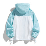 Riolio  Summer Men's Lightweight Sunscreen Jacket Outdoor Men Breathable Zipper Hooded Coats Quick Dry Men Ultra-Light Fishing Jackets