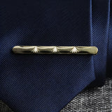 Riolio  New Men's 5cm Metal Gold Slim Tie Bar Wedding Party Business Accessory Stainless Steel Material Tie Clip Clamp Irregular Design