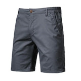 Riolio  New Summer 100% Cotton Solid Shorts Men High Quality Casual Business Social Elastic Waist Men Shorts 10 Colors Beach Shorts