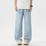 Riolio  Men's Jeans American Loose Wide-leg Loose Straight Casual Trousers Street Hip-hop Baggy Jeans Black Grey  Blue Streetwear Men