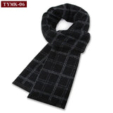 Riolio  Luxury Scarf Man Winter Warm Wool Scarf For Men Cashmere Scarves Casual Plaid Male Long Pashmina Outdoor Shawls Man Muffler Gift
