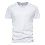 Riolio 100% Cotton T Shirt for Men O-neck Soild Color Basic Men's T-shirts with Short Sleeves New Summer Tops Tees Men Clothes