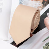 Riolio  Mens Ties Champagne Red Black Solid Skinny Necktie Women Casaual Dress Gifts Wedding Neck Ties for Men Groom Shirt Accessories