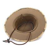 Riolio  Cotton Panama Cowboy Hat Women Men Summer Sun Hat Jazz Caps Beach Cap Outdoor Wide Brim Western Hats for Men Women