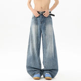 Riolio Wide Leg Washed Baggy Loose Fit High Waisted Vintage Denim Jeans Casual Streetwear Trendy Stretch Comfy Women Men Unisex Fashion