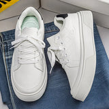 Riolio  New plus size student sports shoes versatile thick sole height increasing white shoes men's casual board shoes