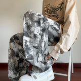 Riolio  Korean Style Tie-dye Print Casual Pants Black Mopping Trousers Men Autumn Fashion Streetwear Pants Unisex Plus Size 5XL-M