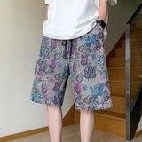 Riolio  New Summer American Retro Oversized Hip Hop Loose Casual Men's Wear Handsome Print Graffiti Pockets Chic Folds Y2K Pants