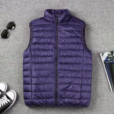 Riolio Coat Ultralight Sleeveless Puffer Vest Jacket Ultra Thin Warm Lightweight Down Jacket Waistcoat Winter Men Duck Down Vest Coats
