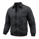 Riolio  Winter Retro Quilted Jacket Men's Stand Collar Cotton Padded Coat Liner Lightweight and Casual Loose Outwear High-quality jacket