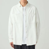 Riolio  New Youth Shirt Spring Autumn Thin Style Trendy Loose Men's Casual Double Pocket Korean Edition Handsome Long Sleeve Shirt Men