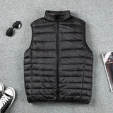 Riolio Coat Ultralight Sleeveless Puffer Vest Jacket Ultra Thin Warm Lightweight Down Jacket Waistcoat Winter Men Duck Down Vest Coats
