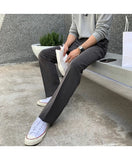 Riolio New Korean Fashion Men Suit Pants Light Luxury Business All-match Straight Slim-fit Casual Trousers Premium Elegant Dress Pants