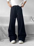 Riolio Y2k Vintage Wide leg Flared Sweatpants Men Sport Straight Long Casual Trousers Oversize Heavy Duty Track Pants Black Gray