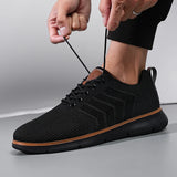 Riolio  New Men's Shoes Lightweight Breathable Knitted Casual Sports Shoes Men's Low Cut Comfortable Walking Shoes Size 39-48