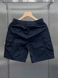 Riolio  Quick-drying Shorts for Men Handsome Work Clothes Large Pockets Elastic Waist Internet Celebrity Same Casual Five-point Pants