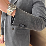 Riolio  M-7XL Jackets + Pants / High-quality Goods Groom's Best Fashion Pure Color Mans Suit Blazer Trousers Male Formal Business Suit