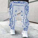 Riolio  Independent Station New Cashew Flower Casual Sports Harem Pants Men's Loose High Street Multi-Pocket Cargo Pants