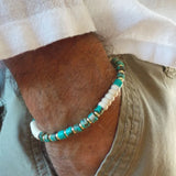 Riolio Mens bracelet set Mens beaded bracelet Surfer style bracelet.Mens bracelet stack Stacking bracelets Stretch Boho bracelets