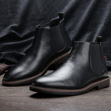 Riolio  Chelsea Boots Men Brand Comfortable Fashion Leather Boots