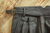 Riolio Vintage Gurkha Pants Men England Style High Waist Smart Casual Straight Trousers Autumn Winter Woolen Fashion Naples Suit Pant