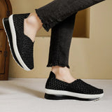 Riolio  Women's Multi-color Mesh Dress in Large Size Lightweight Round Toe Flat Heel Comfortable Breathable Woven Fabric Shoes