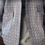 Riolio  Men's Multi-Color Tweed Texture Coats Loose Fit Collar Jacket Casual Fashion Outerwear for Spring Autumn