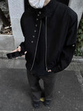 Riolio American Retro Multi-button Stand Collar Design Jacket Men Korean Hip Hop Coat High Street Hip-hop Solid Color Classic Jacket