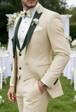 Riolio  3 Pieces Blazer Vest Pant Fashion Marriage Costume New Solid Suits for Men Slim Fit Groom Wedding Suits Tuxedo Best Man