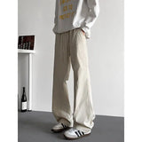 Riolio  American Casual Men New Ice Silk Quick-drying Work Clothes Wide-leg Pants Loose Straight Trousers