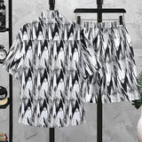 Riolio Shirts + shorts 2025 summer Sportswear Men's fashion short sleeve Sets Male shirts and shorts Casual oversize men set Two Piece