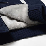 Riolio Winter Jacket Men Warm Coat Thick Fleece Male Zipper Hooded Jackets Casual Hooded Sportswear Outerwear Long Sleeves Sports Hoody