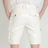 Riolio  Summer Men's Punk Techwear Streetwear Trendy Casual Fashion Leather Zipper Stylish Ins Chic Multi-Pocket Shorts