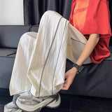 Riolio  American Retro Patchwork Quick Dry Pants Men Summer Thin Trendy Cool Loose Straight Leg Sports Trousers