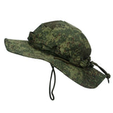 Riolio  New outdoor tactical Benny hat military fan round-brimmed  Velcro camouflage hat sunshade breathable  camping bucket hat