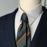 Riolio  2PCS Neck Tie Set Men Luxury Soft Cotton Neckties Brown Striped Pocket Square British Style Gentleman Tuxedo Shirt Accessories