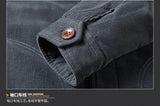 Riolio Winter Mens Jacket Warm Corduroy Jackets and Coats Fur Collar Winter Casual Coats Outwear Male Thermal Cotton Jacket Streetwear
