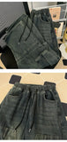 Riolio  Trendy Men's Workwear Denim Pants Autumn Winter New Vintage American Sle Loose Wide Leg Floor-Length Pants