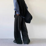 Riolio  Autumn Men Wide-legged Suit Pants Luxury High Waist Solid Color Dress Pants Japanese Retro Premium Elegant Woolen Trousers M-3XL
